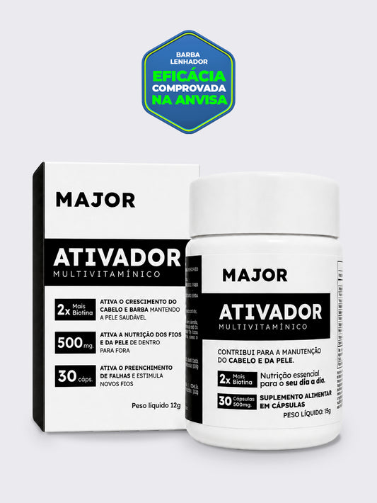 Multivitamínico Ativador MAJOR – Crescimento de Barba e Cabelo