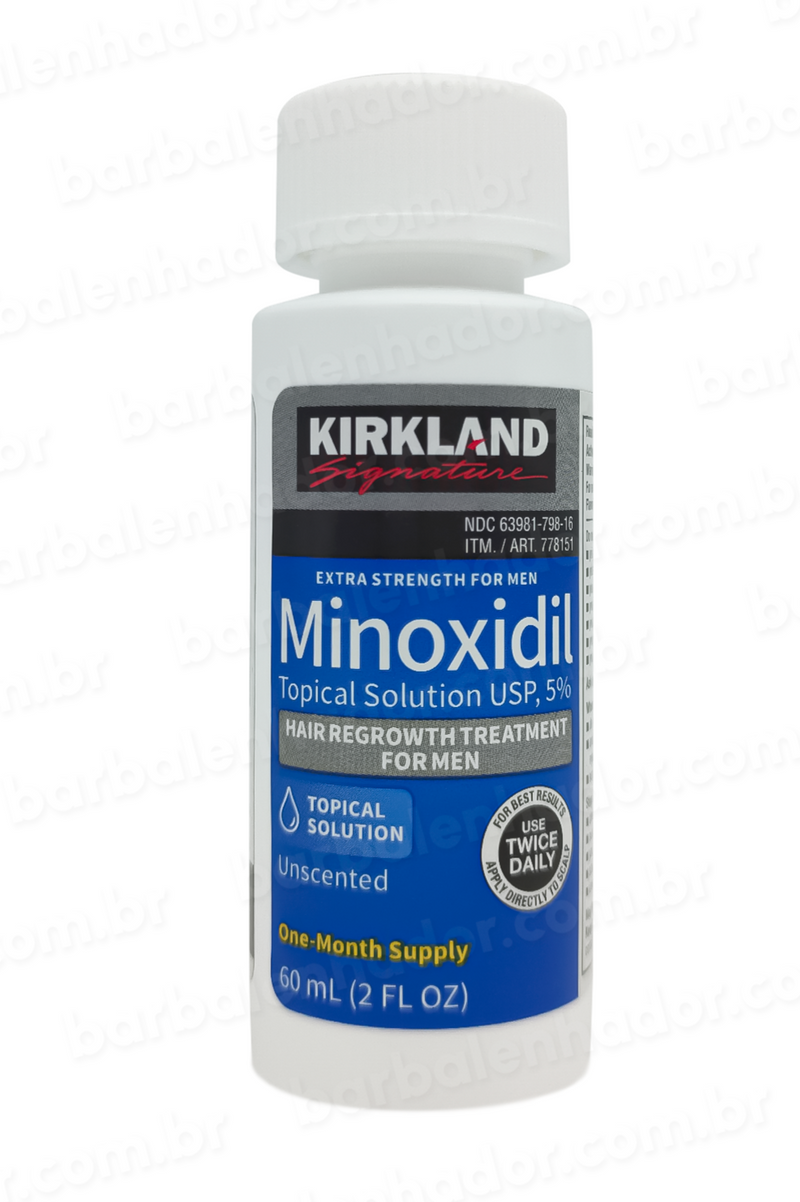 Minoxidil Kirkland - 1 Frasco + Conta Gotas