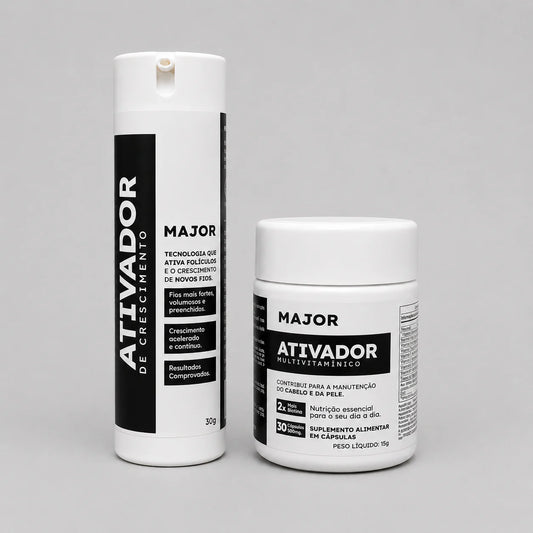Kit Duo Ativadores MAJOR - Crescimento de Barba e Cabelo