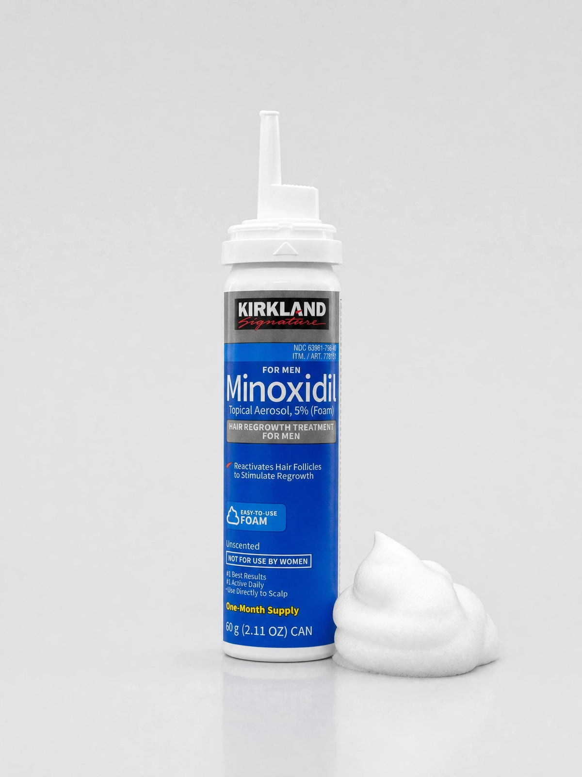 Lata de Minoxidil Kirkland Foam 5% 60g