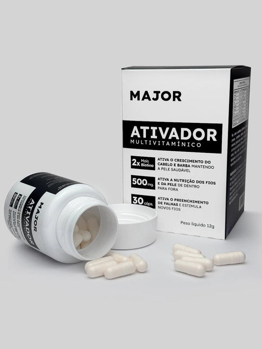 2 Frascos Minoxidil Kirkland 5% + 2 Ativadores de Crescimento MAJOR - BARBA LENHADOR