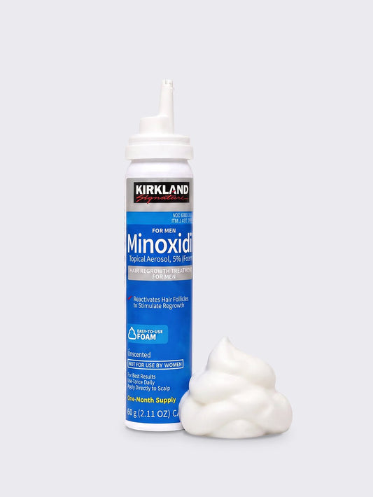 3 Frascos Minoxidil FOAM 5% em Espuma | Tratamento para Barba e Cabelo - BARBA LENHADOR