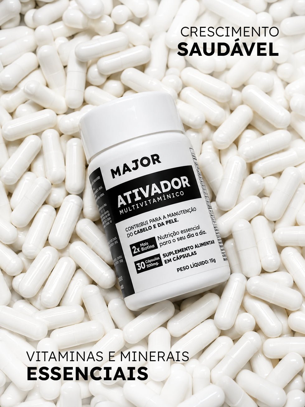 Kit Duo Ativadores MAJOR – Crescimento de Barba e Cabelo - BARBA LENHADOR