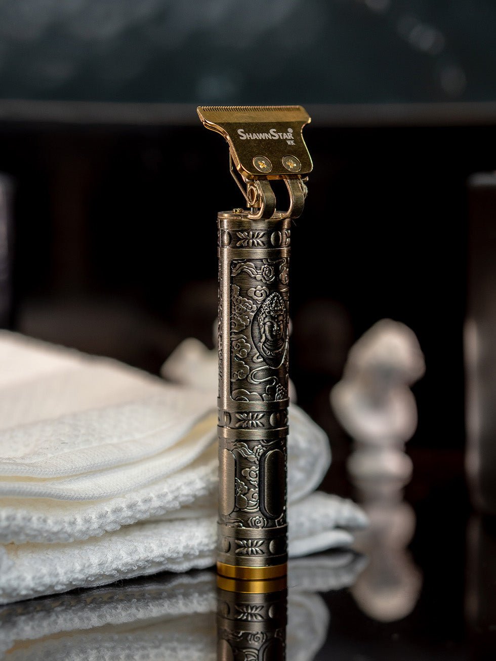 Maquina de Acabamento Dourada Buda - PROFISSIONAL - BARBA LENHADOR