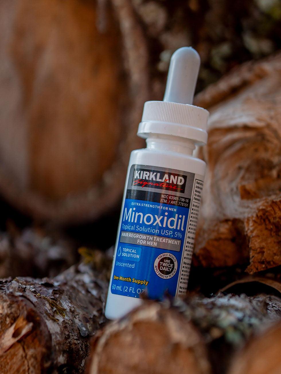 Minoxidil Kirkland - 1 Frasco + Conta Gotas - BARBA LENHADOR
