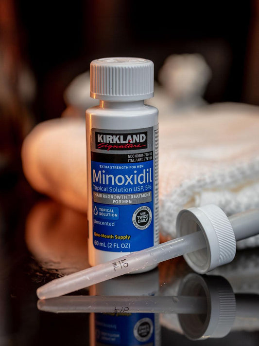 Minoxidil Kirkland - 1 Frasco + Conta Gotas - BARBA LENHADOR