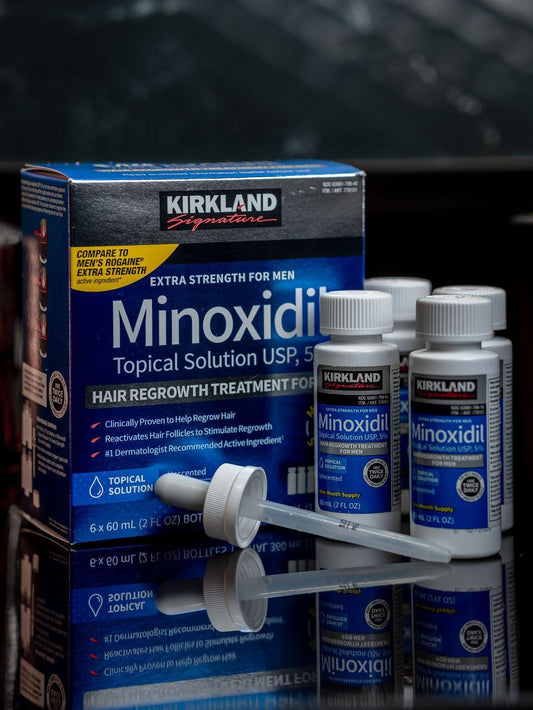 Minoxidil Kirkland - 6 Frascos (CAIXA FECHADA) 5% - BARBA LENHADOR