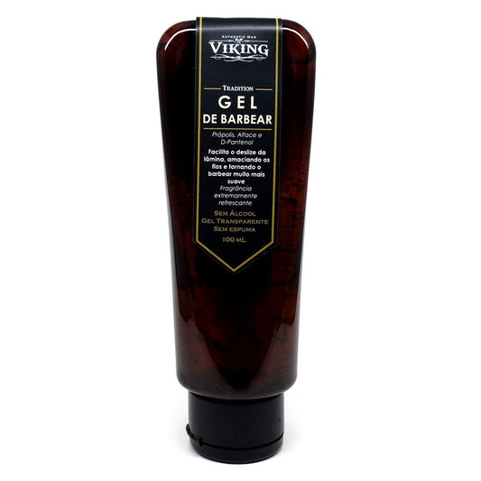 Gel de Barbear Transparente - Tradition - Viking - BARBA LENHADOR
